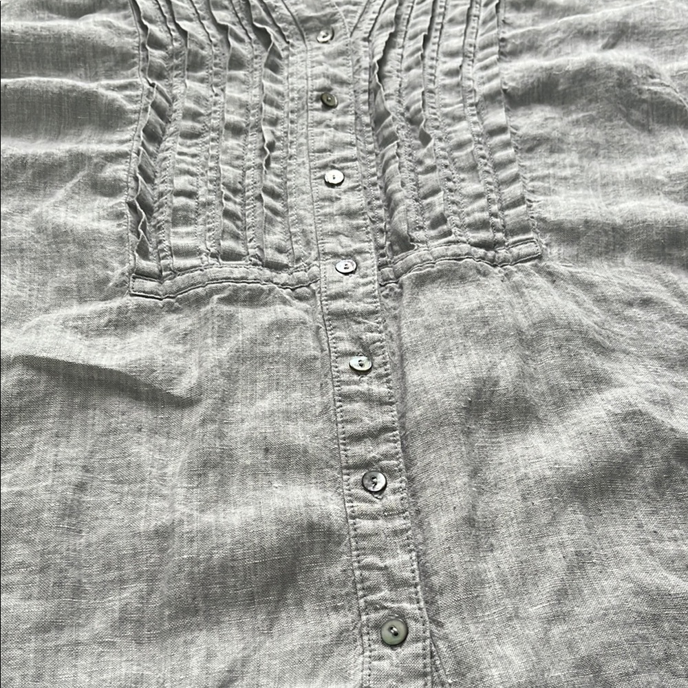 Ruby Rd Gray Linen Top - Picture 9 of 13